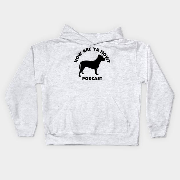 Three-Legged Dog Logo Kids Hoodie by HowAreYaNowPod